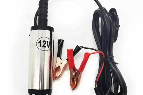 Aluminum 1" 12V 20L/Min 72W 2800RPM DCTP20 Diesel Fuel Transfer Pump with 2m long cable and clips